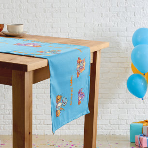 Chemin De Table Court Dinosaur Thème Table Runner Anniversaire de enfant