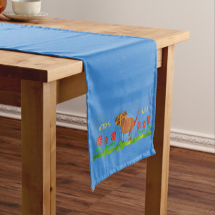 Chemin De Table Court Doggy Art by Kids