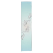 Chemin De Table Court Dolphins d'argent Wave style plage (Devant)