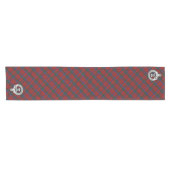 Chemin De Table Court Donnachaidh (Robertson) Red tartan Crest (Horizontal)