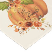 Chemin De Table Court Donner Merci citrouille floral (Coin)