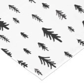 Chemin De Table Court Doodle noir et blanc Arbres de Noël (Coin)