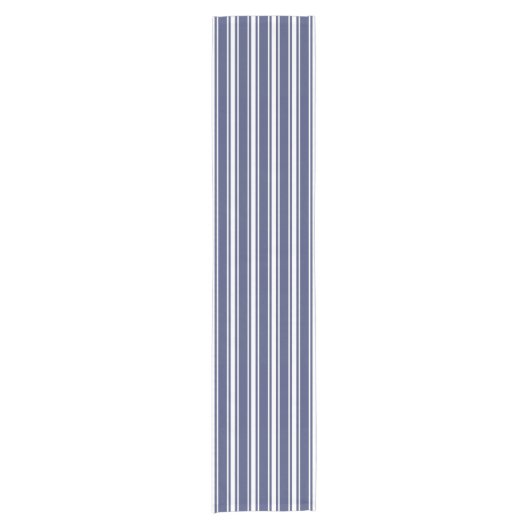 Chemin De Table Court Double Rayures Bleu Marine (Devant)