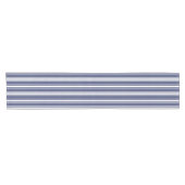 Chemin De Table Court Double Rayures Bleu Marine (Horizontal)