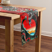 CHEMIN DE TABLE COURT DRAGON ASIATIQUE (In Situ)
