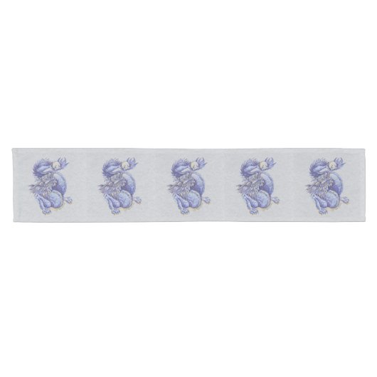 Chemin De Table Court Dragon bleu (Horizontal)