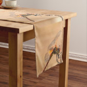 Chemin De Table Court Dragonfly peinte isolée contre Ecru (In Situ)