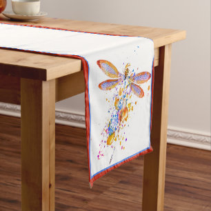 Chemin De Table Court Dragonfly splatter court de table