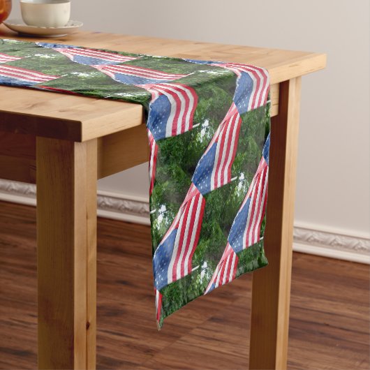 Chemin De Table Court Drapeau américain (In Situ)