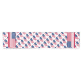Chemin De Table Court Drapeau américain AMÉRIQUE Patriotique (Horizontal)