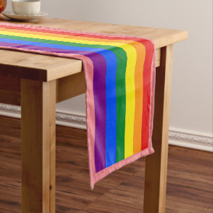 Chemin De Table Court drapeau arc-en-ciel et fierté, drapeau de la commu