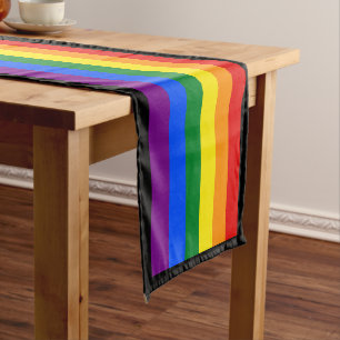 Chemin De Table Court drapeau arc-en-ciel et fierté, drapeau de la commu