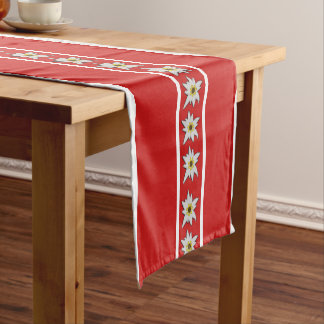 Chemin De Table Court Drapeau Austiran Couleur Edelweiss Courte Table Ru