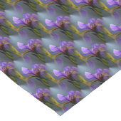 Chemin De Table Court Drapeau bleu violet Fleurs d'Iris Motif Floral (Coin)