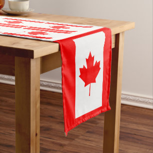 Chemin De Table Court Drapeau canadien & décoration de la maison de vent