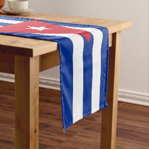 Chemin De Table Court Drapeau cubain & décoration de la villa / Cuba Sho