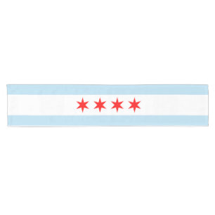 Chemin De Table Court Drapeau de Chicago