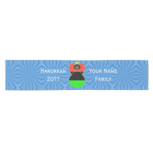 Chemin De Table Court Drapeau de Hanukkah d'ange personnalisé de la dias
