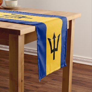 Chemin De Table Court Drapeau de la Barbade & Sports décoration de la ma