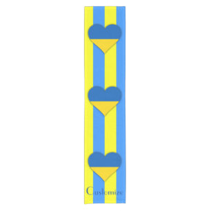 Chemin De Table Court Drapeau de l'Ukraine Bleu Jaune Tonnerre_Cove