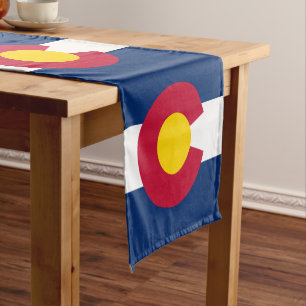 Chemin De Table Court Drapeau du Colorado & Sports décor de la maison /