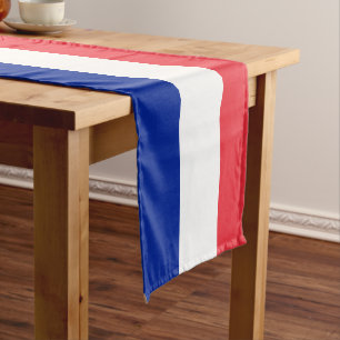 Chemin De Table Court Drapeau français & décoration de la maison de vent