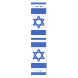 Chemin De Table Court Drapeau israélien personnalisé