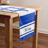 Chemin De Table Court Drapeau israélien personnalisé (In Situ)