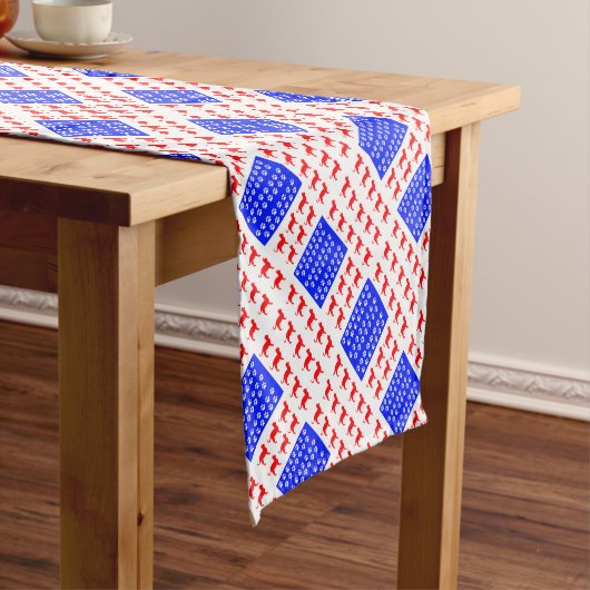Chemin De Table Court Drapeau mât et chat (In Situ)