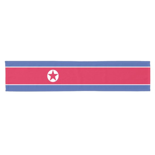 Chemin De Table Court Drapeau nord-coréen (Horizontal)