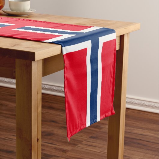 Chemin De Table Court Drapeau norvégien (In Situ)
