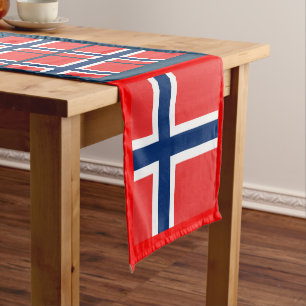 Chemin De Table Court Drapeau norvégien & décoration de la maison du ven