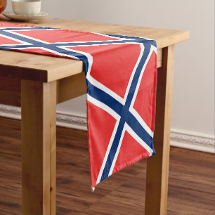 Chemin De Table Court Drapeau norvégien & Voyage norvégien, fans de vaca