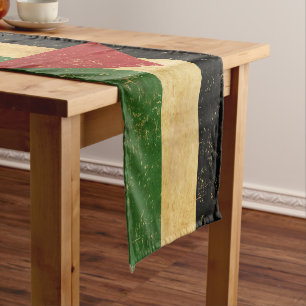 Chemin De Table Court Drapeau palestinien Vintage