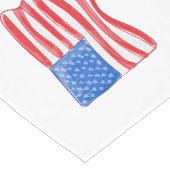 Chemin De Table Court Drapeau patriotique américain Preppy (Coin)