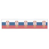 Chemin De Table Court Drapeau serbe & Serbie mode maison / fans de sport (Horizontal)