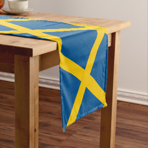 Chemin De Table Court Drapeau suédois & Voyage Suède, fans de vacances/s