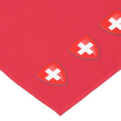 Chemin De Table Court Drapeau suisse rouge (Coin)