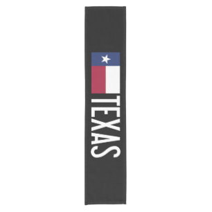 Chemin De Table Court Drapeau texan et Texas
