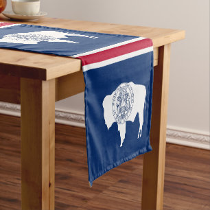 Chemin De Table Court Drapeau Wyoming & Sport décoration de la maison de