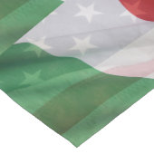 Chemin De Table Court Drapeaux italiens et américains (Coin)
