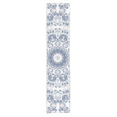 Chemin De Table Court Dusty Blue Floral Mandala  (Devant)