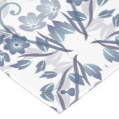 Chemin De Table Court Dusty Blue Floral Mandala  (Coin)