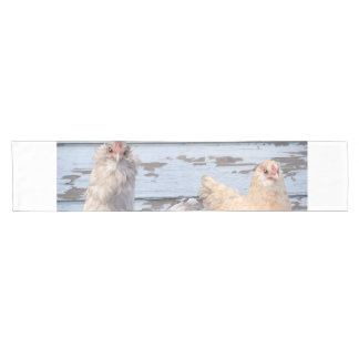 Chemin De Table Court Easter Farmhouse Two Chickens