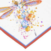 Chemin de table court éclaboussé de libellules (Coin)