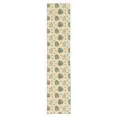 Chemin De Table Court Elegant Cream Sage Green Botanical (Devant)