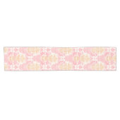 Chemin De Table Court Élégant Damas rose clair (Horizontal)