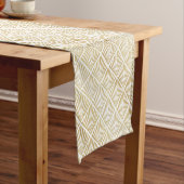 Chemin De Table Court Elégant design art déco en palmier doré (In Situ)