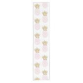 Chemin De Table Court Élégant faux or motif d'ananas tropical (Devant)