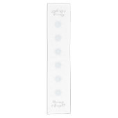 Chemin De Table Court Élégant flocon de neige bleu glace Joyeux et lumin (Devant)